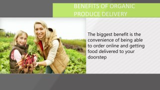 Advantages of Organic Food Delivery