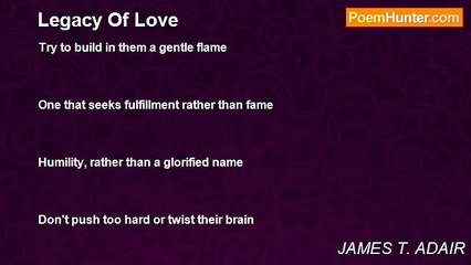 JAMES T. ADAIR - Legacy Of Love