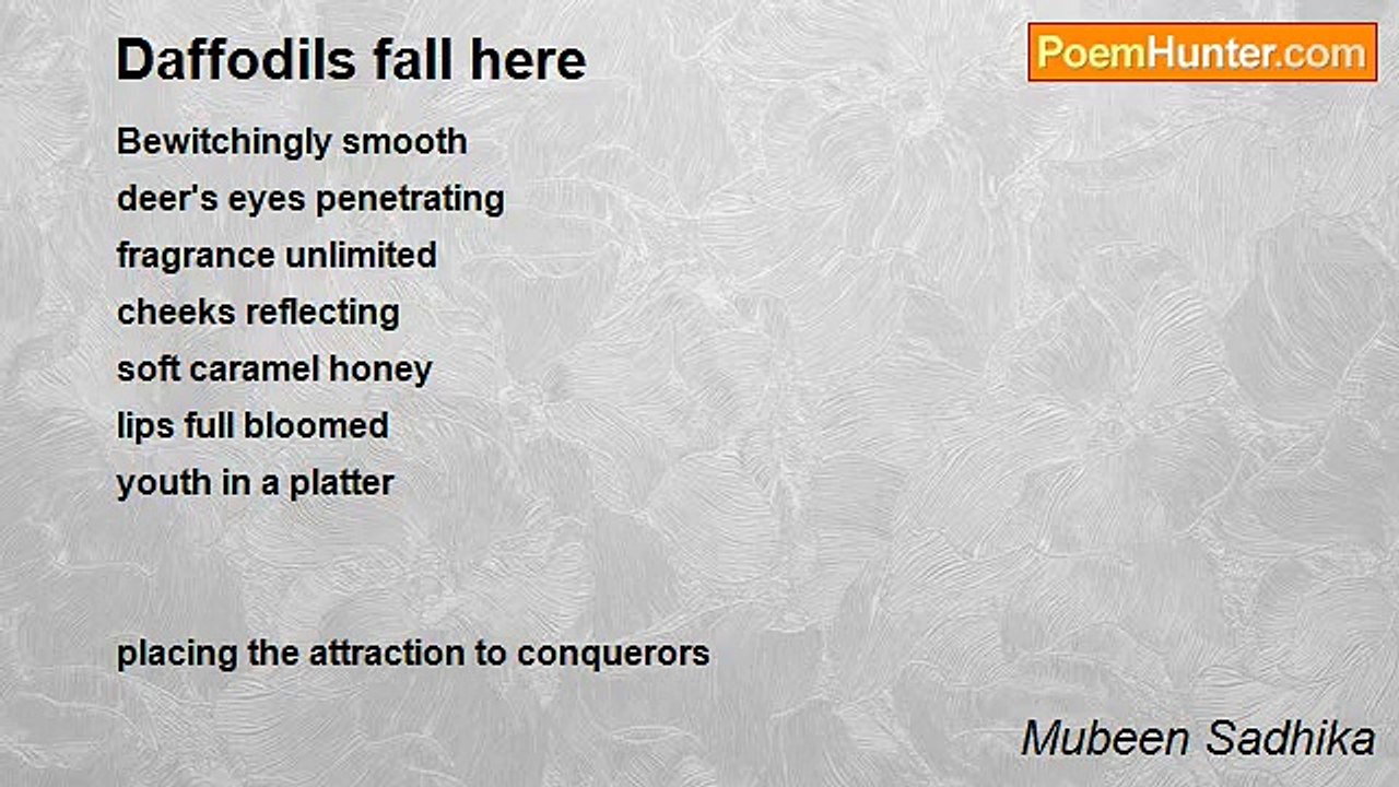 Mubeen Sadhika - Daffodils fall here