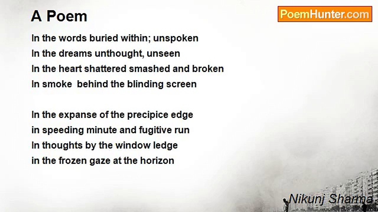 Nikunj Sharma - A Poem
