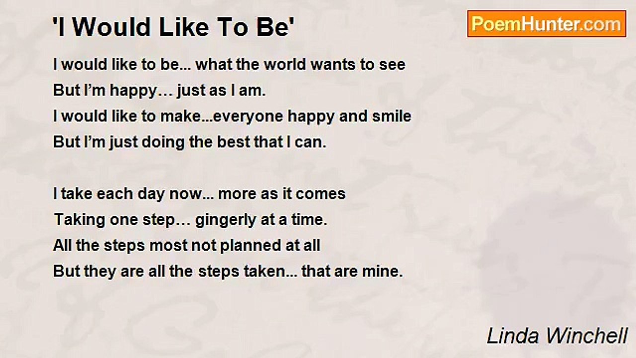 Linda Winchell - 'I Would Like To Be'