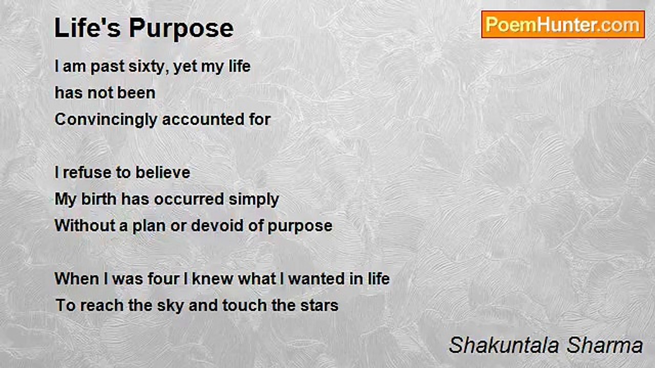 Shakuntala Sharma - Life's Purpose