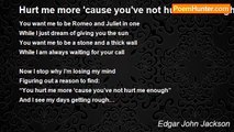 Edgar John Jackson - Hurt me more 'cause you've not hurt me enough