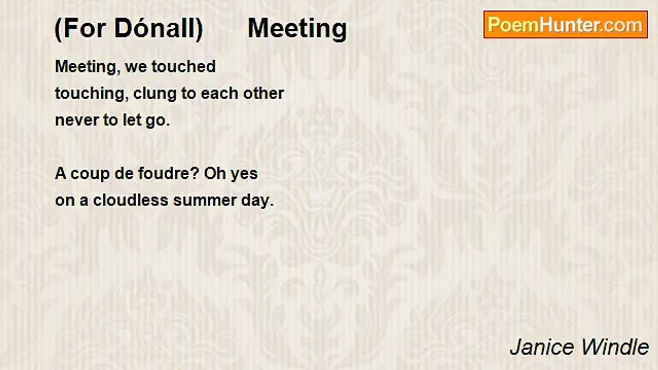 Janice Windle - (For Dónall)      Meeting