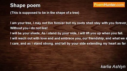 karlia Ashlyn - Shape poem