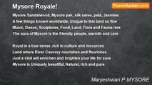 Manjeshwari P MYSORE - Mysore Royale!