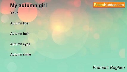 Framarz Bagheri - My autumn girl