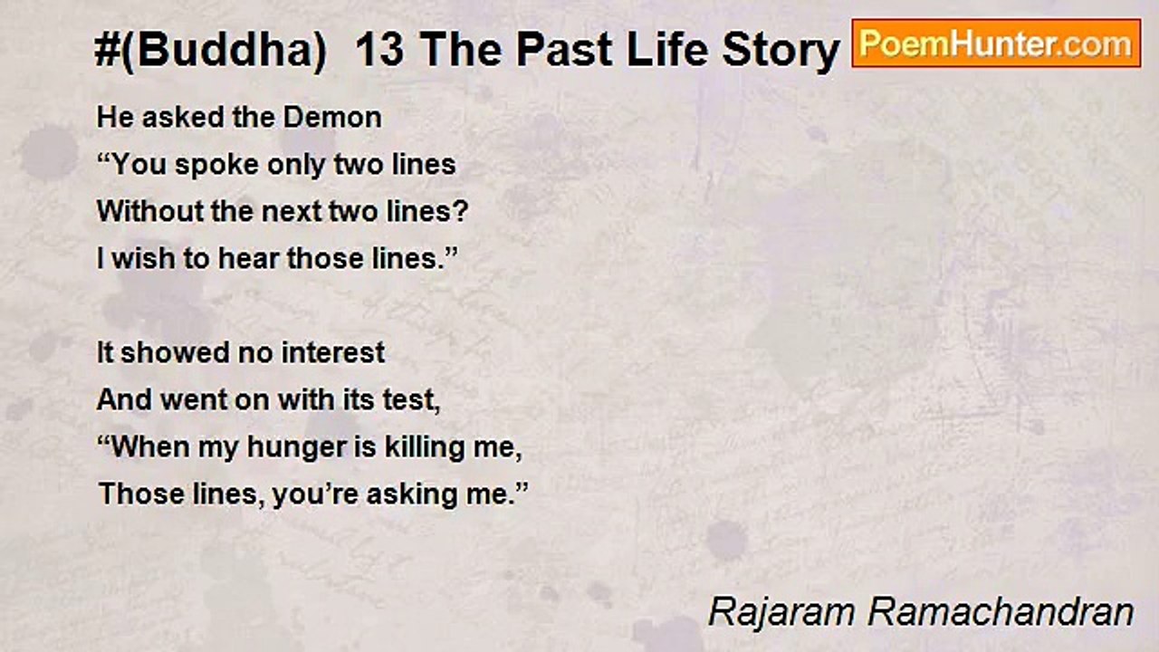 Rajaram Ramachandran - #(Buddha)  13 The Past L...