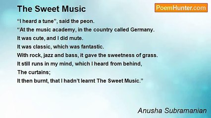 Anusha Subramanian - The Sweet Music