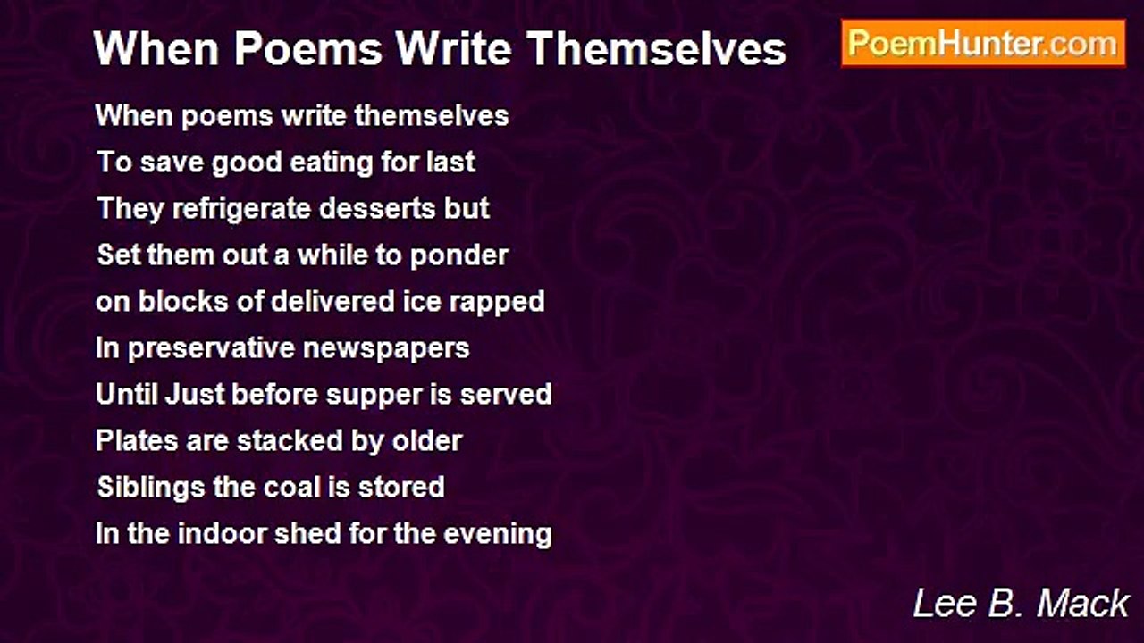 Lee B. Mack - When Poems Write Themselves