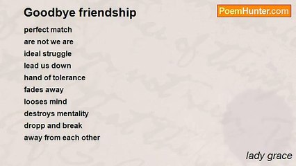 lady grace - Goodbye friendship