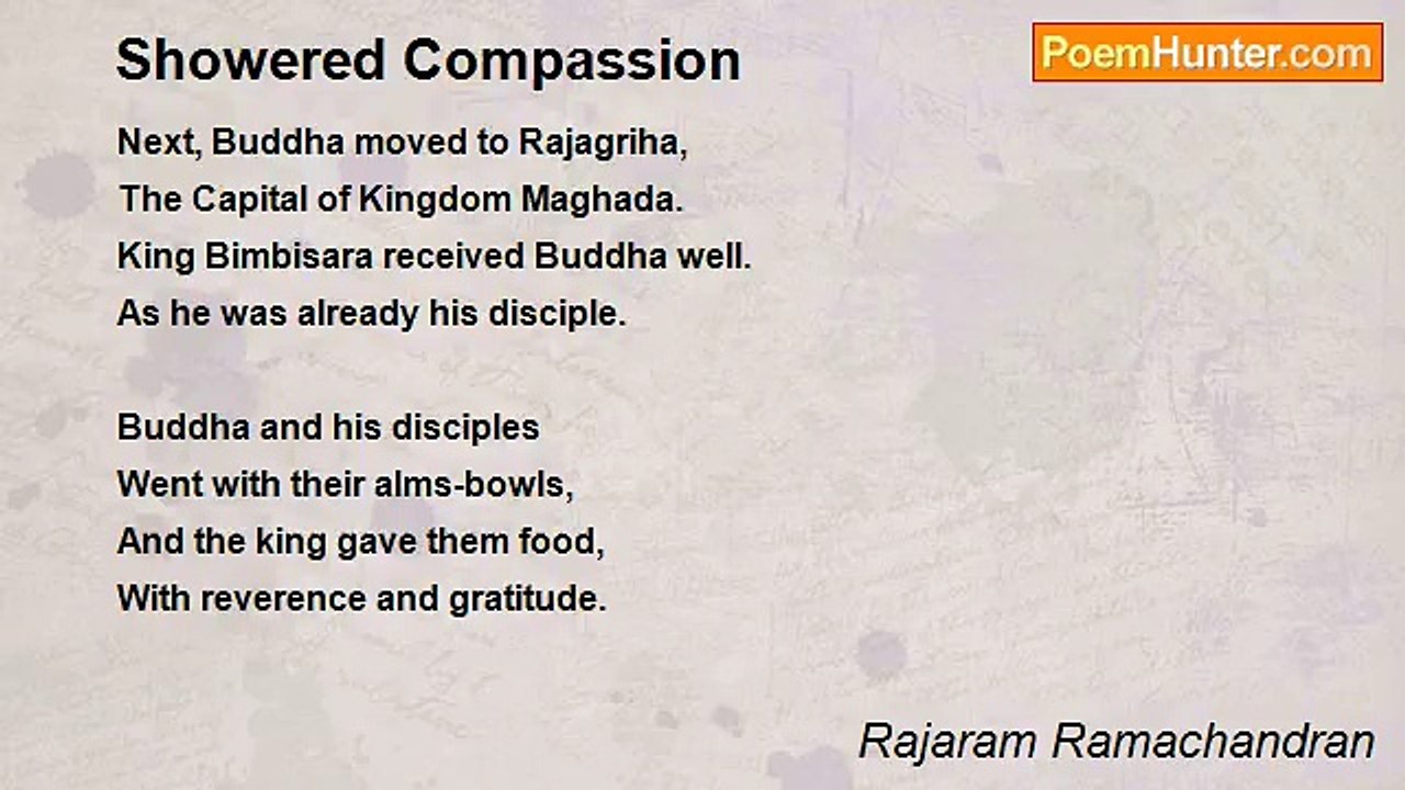 Rajaram Ramachandran - Showered Compassion