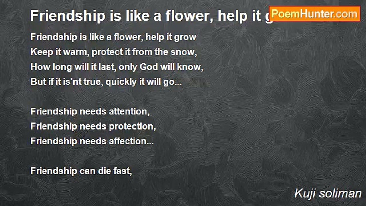Kuji soliman - Friendship is like a flower, hel...
