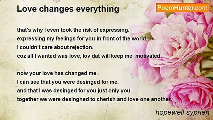 hopewell syprien - Love changes everything