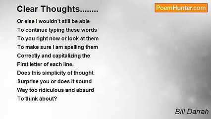 Bill Darrah - Clear Thoughts........
