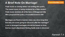 Ramesh T A - A Brief Note On Marriage!