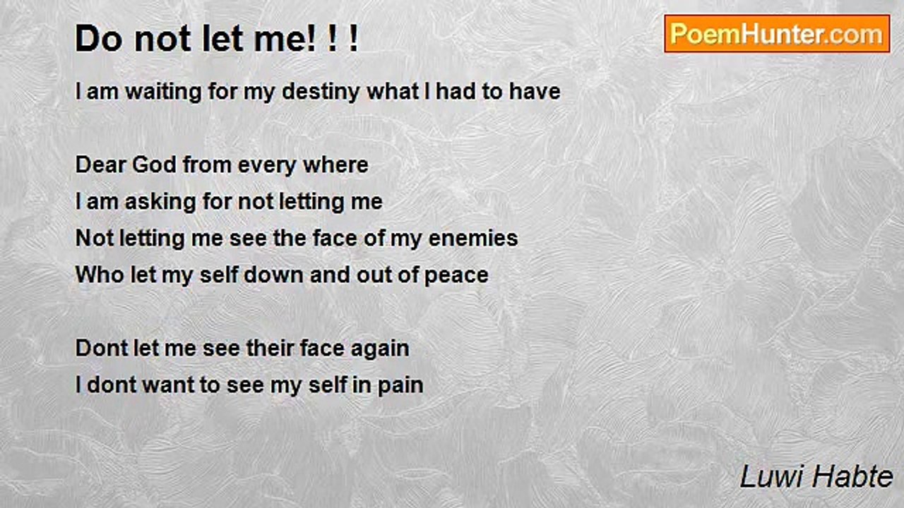 Luwi Habte - Do not let me! ! !