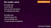 Ahmad Shiddiqi - No matter what