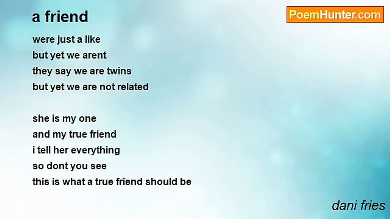 dani fries - a friend