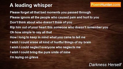 Darkness Herself - A leading whisper