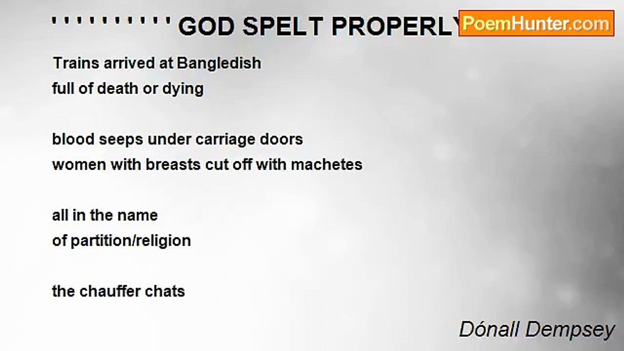 Dónall Dempsey - ' ' ' ' ' ' ' ' ' ' GOD SPELT PROPERLY