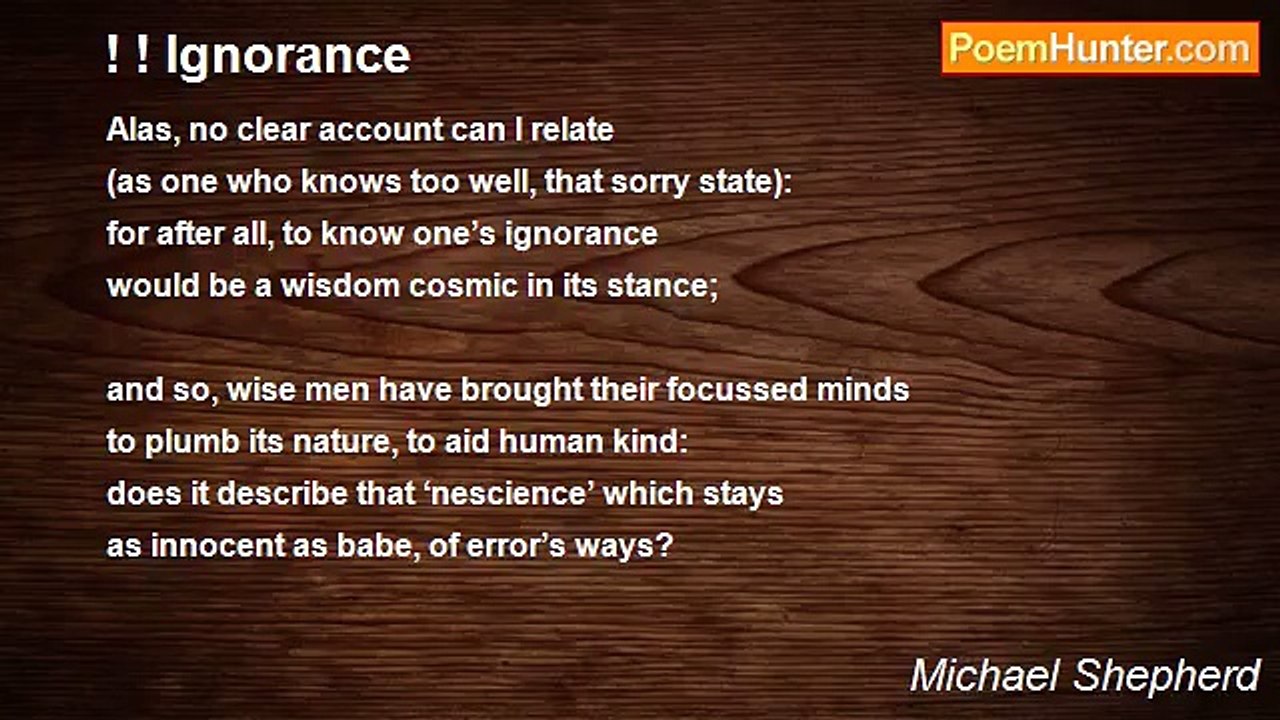 Michael Shepherd - ! ! Ignorance