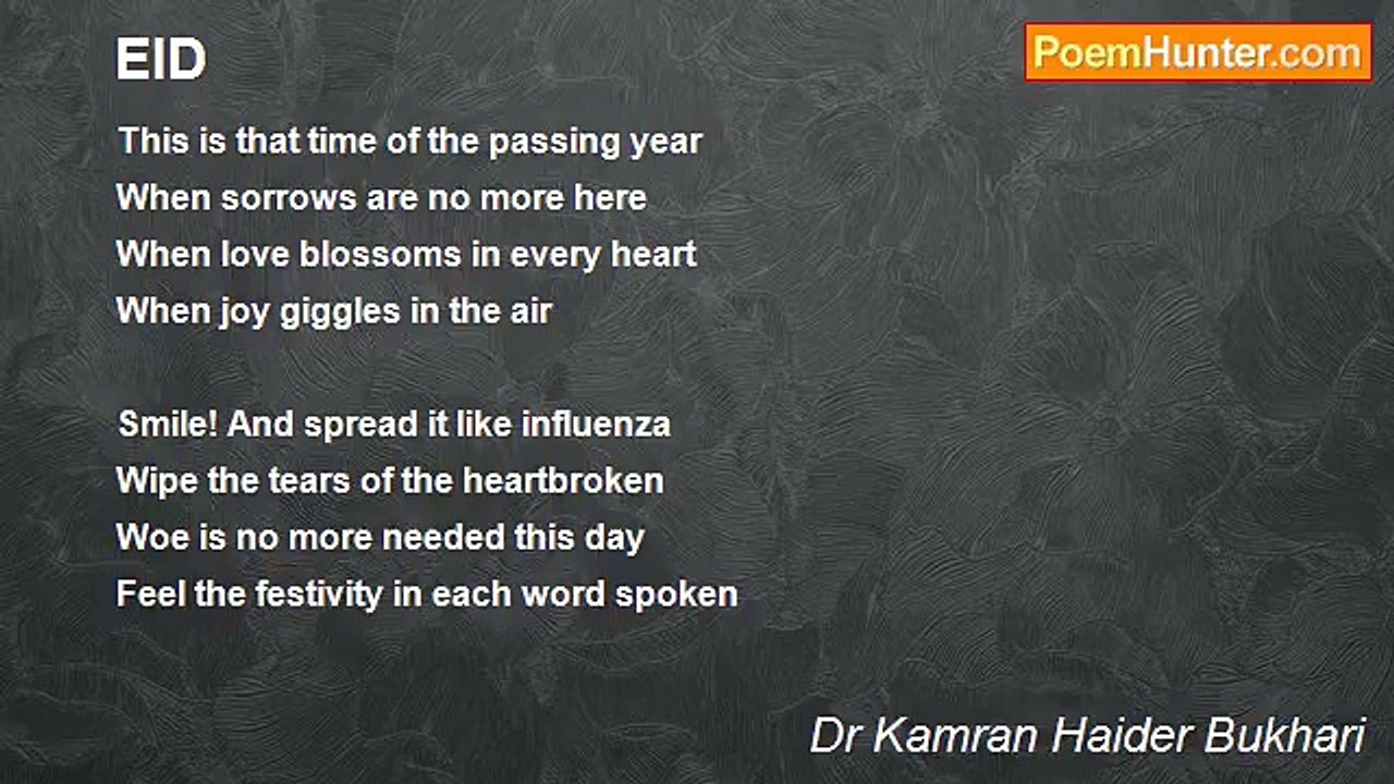 Dr Kamran Haider Bukhari - EID