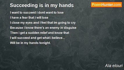 Ala elouri - Succeeding is in my hands