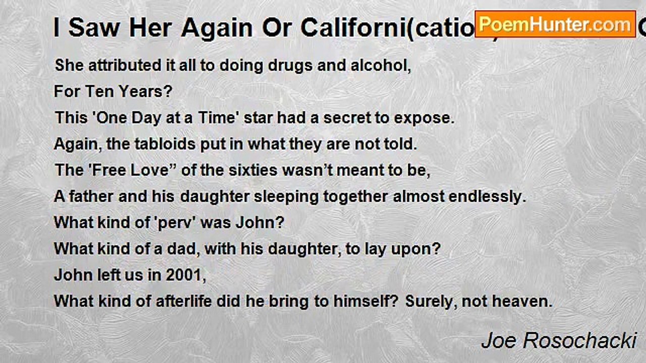 Joe Rosochacki - I Saw Her Again Or Californi(cation)  Dreamin’ Or  Go Where You Wanna Go Or Dream a Little Dream of Me