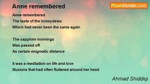 Ahmad Shiddiqi - Anne remembered