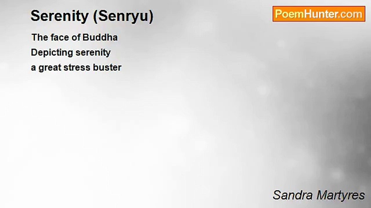 Sandra Martyres - Serenity (Senryu)
