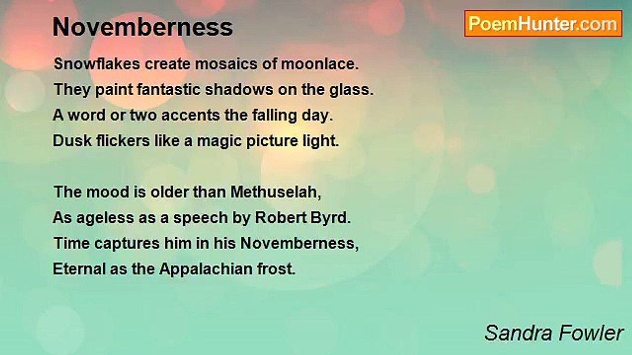 Sandra Fowler - Novemberness