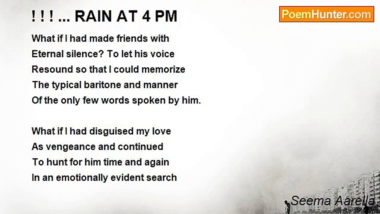 Seema Aarella - ! ! ! ... RAIN AT 4 PM