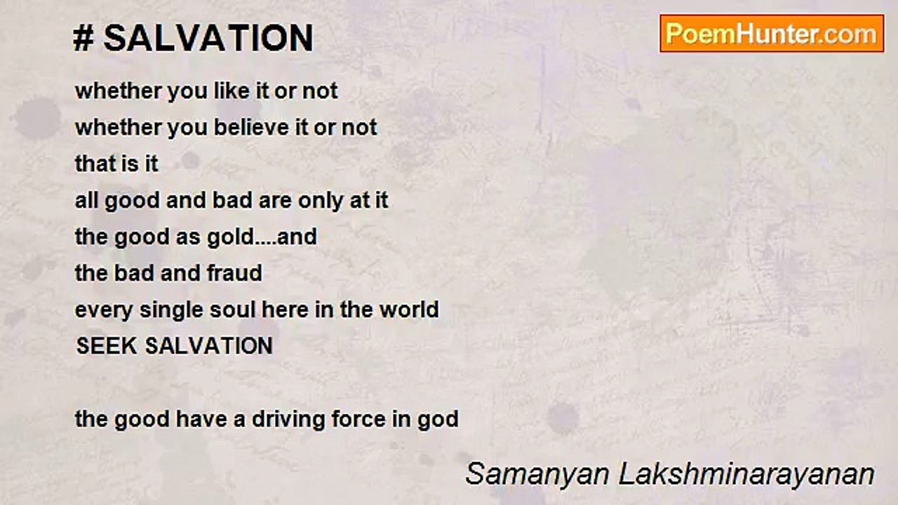Samanyan Lakshminarayanan - # SALVATION