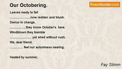 Fay Slimm - Our Octobering.