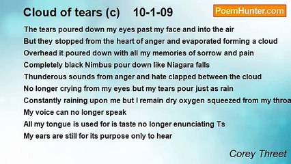 Corey Threet - Cloud of tears (c)    10-1-09