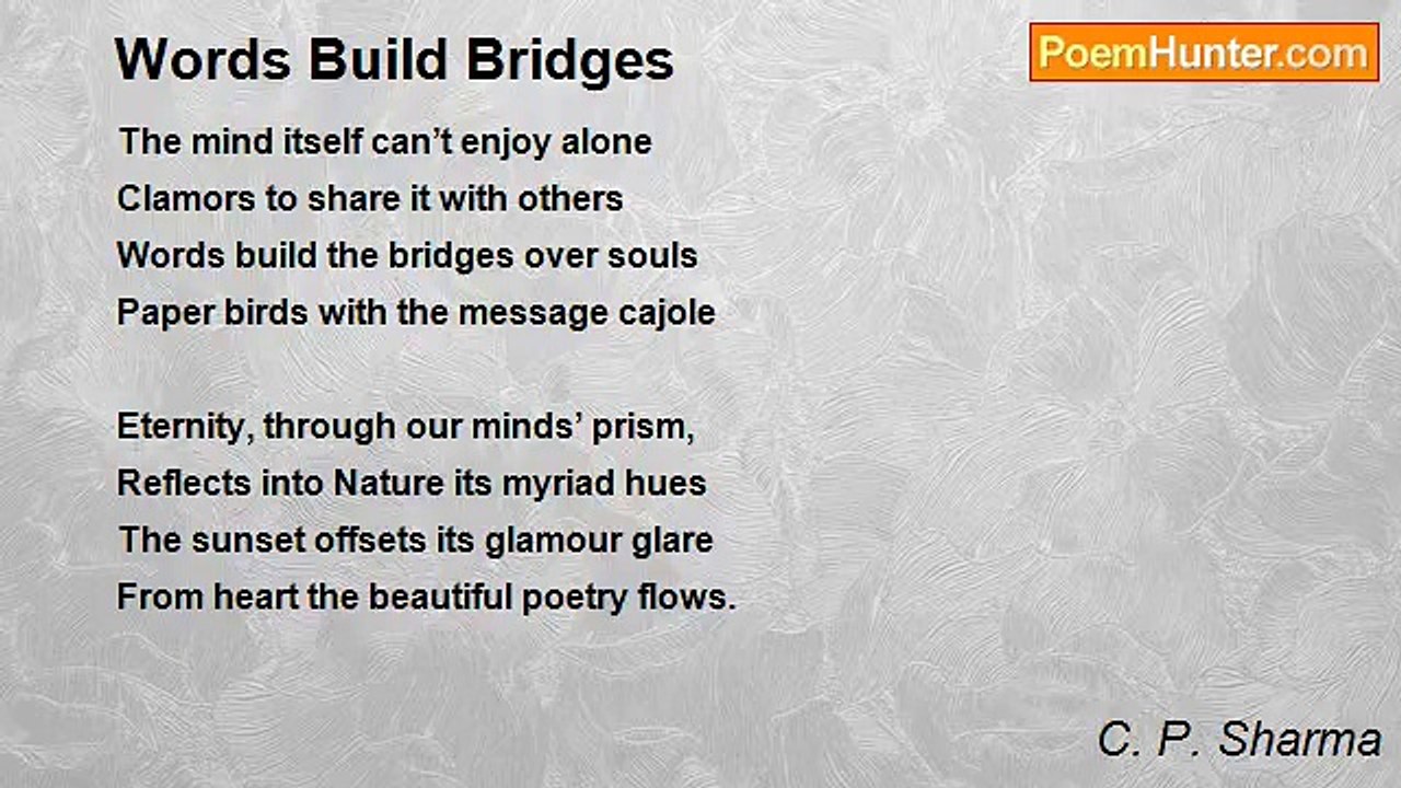 C. P. Sharma - Words Build Bridges