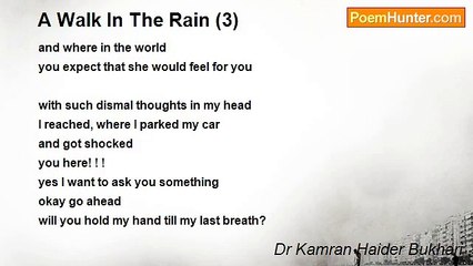 Dr Kamran Haider Bukhari - A Walk In The Rain (3)