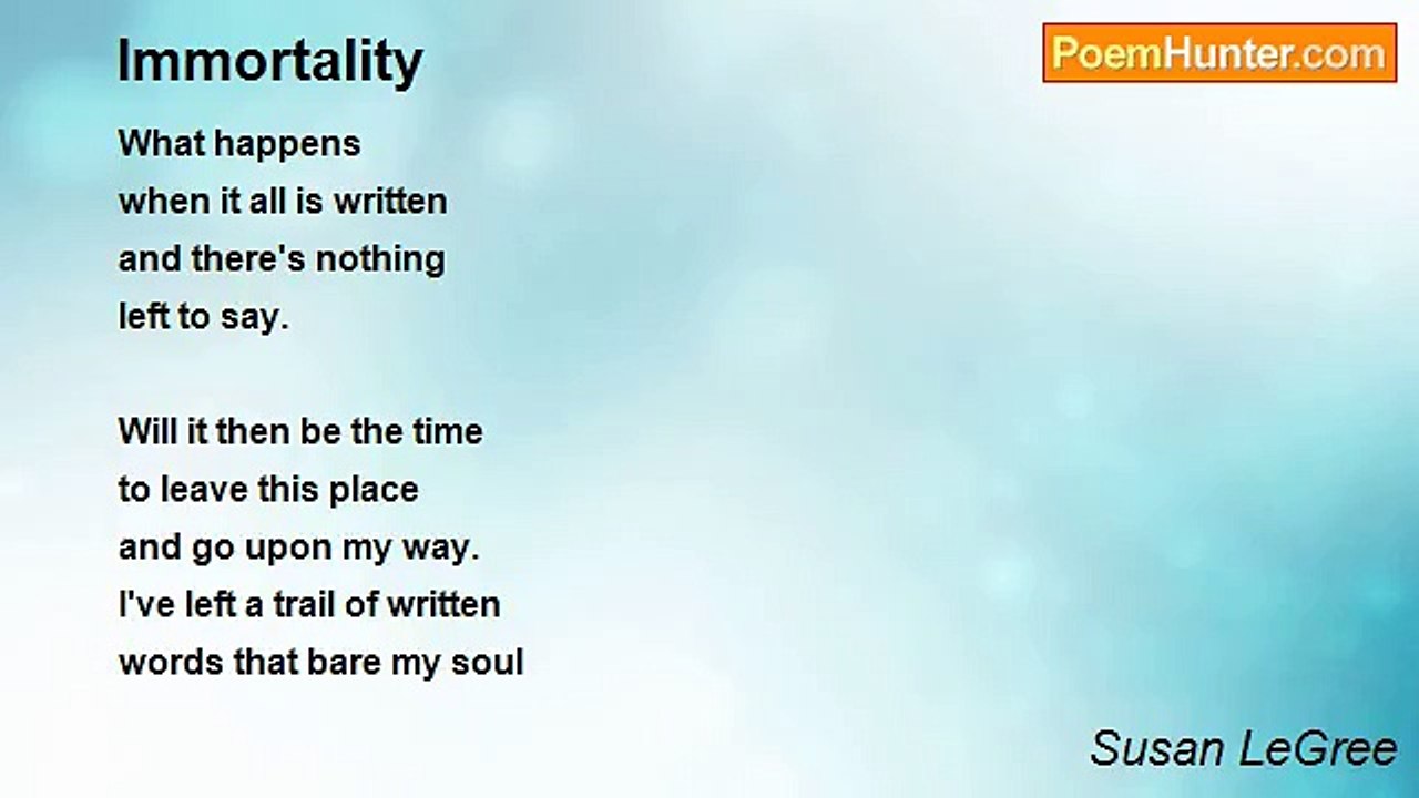 Susan LeGree - Immortality