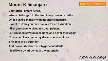 nimal dunuhinga - Mount Kilimanjaro