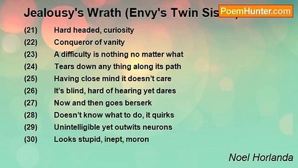 Noel Horlanda - Jealousy's Wrath (Envy's Twin Sister)
