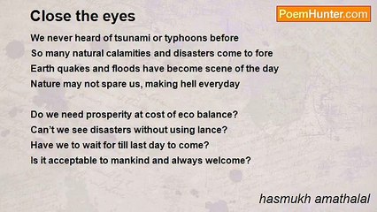 hasmukh amathalal - Close the eyes