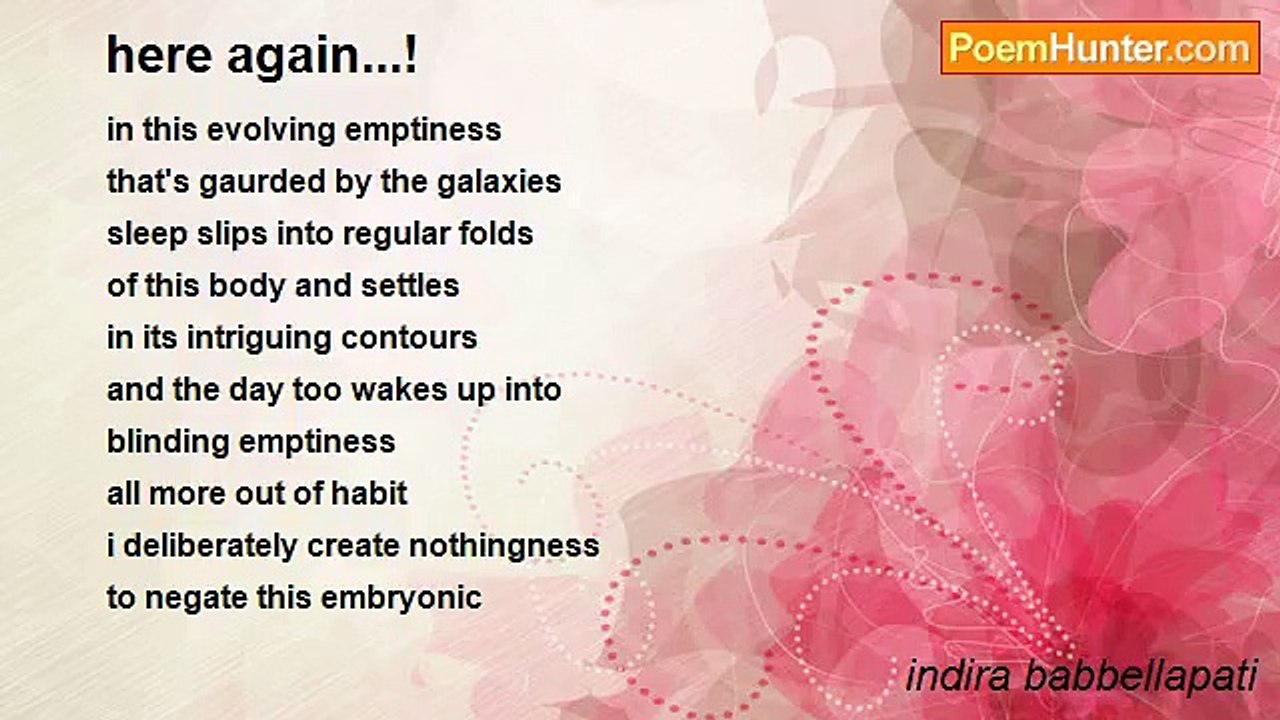 indira babbellapati - here again...!