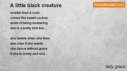 lady grace - A little black creature