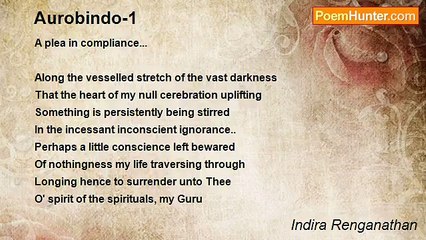 Indira Renganathan - Aurobindo-1