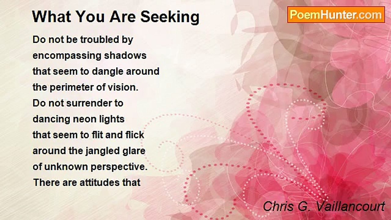 Chris G. Vaillancourt - What You Are Seeking
