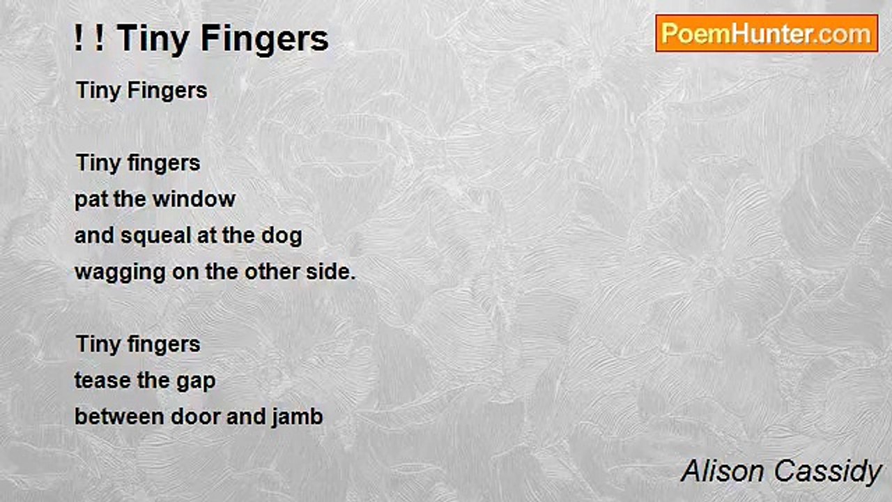 Alison Cassidy - ! ! Tiny Fingers
