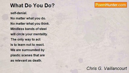 Chris G. Vaillancourt - What Do You Do?