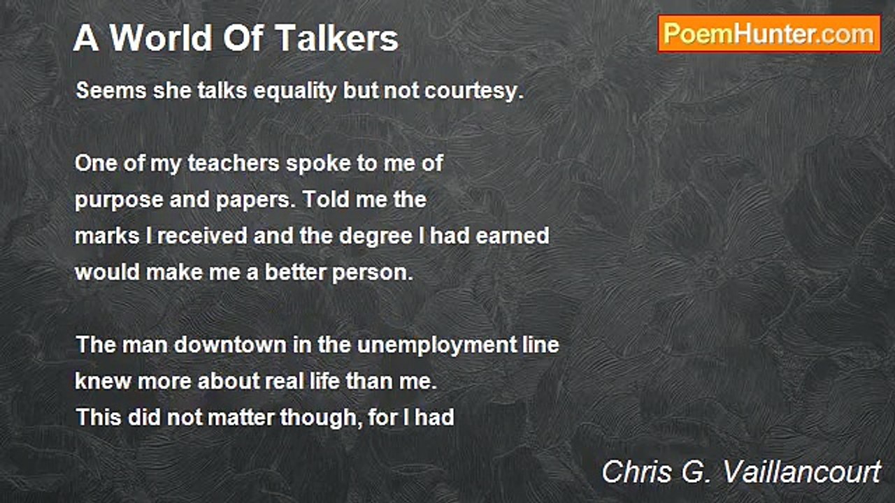 Chris G. Vaillancourt - A World Of Talkers
