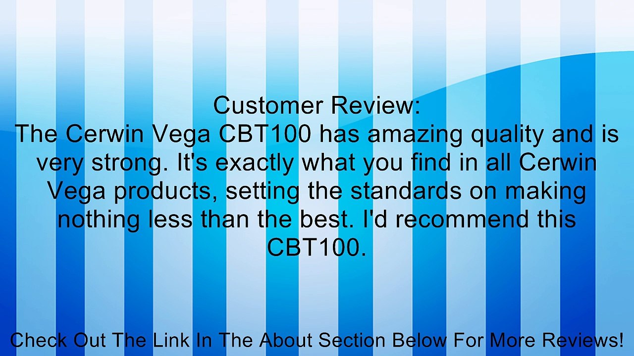 Cerwin-vega Cbt100 Power Distribution Series Battery Terminal Clamp Review